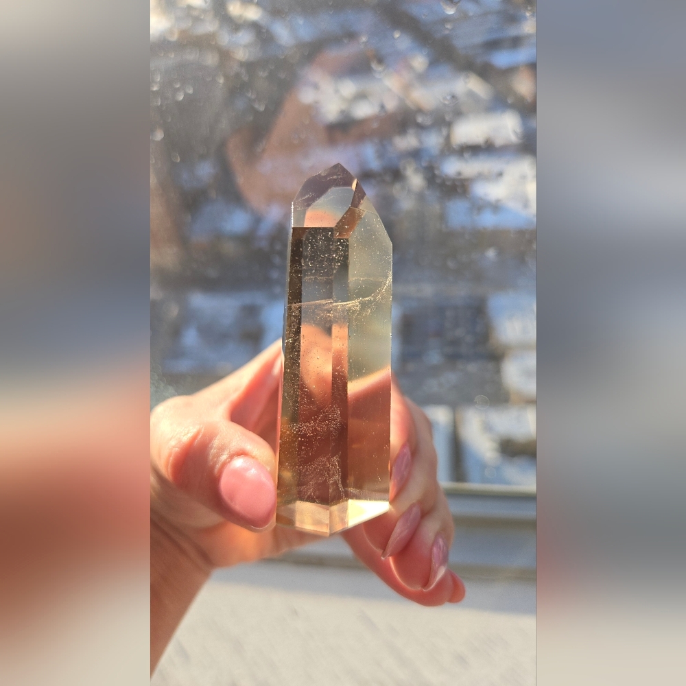 Crystal Home Decor Brazilian Citrine Tower Crystal Point 2.4 oz